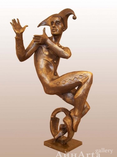 Скоморох. 2007, гипс, тон